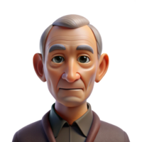 serene abstract Portrait of an elderly man with deep wrinkles and a wise gaze, illuminated by a single overhead spotlight, hyperrealistic style exclusive png