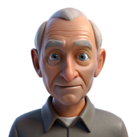 wonderful abstract Portrait of an elderly man with deep wrinkles and a wise gaze, illuminated by a single overhead spotlight, hyperrealistic style genuine png