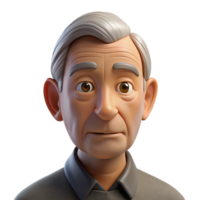 serene traditional Portrait of an elderly man with deep wrinkles and a wise gaze, illuminated by a single overhead spotlight, hyperrealistic style exclusive png