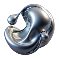 beautiful minimalist A dynamic flow of liquid mercury, morphing and transforming into abstract forms, with a reflective, metallic texture, lit by a cool, silver light genuine png