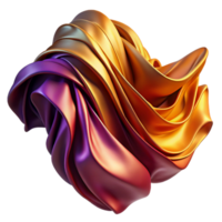 vibrant minimalist A cascade of flowing, fabric-like forms, in rich, jewel-toned colors, with a smooth, silky texture, illuminated by a warm, golden light professional png