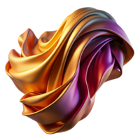 wonderful modern A cascade of flowing, fabric-like forms, in rich, jewel-toned colors, with a smooth, silky texture, illuminated by a warm, golden light high quality png
