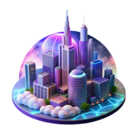 dramatic classic A futuristic cityscape, towering skyscrapers piercing a swirling nebula, vibrant neon lights reflecting on rain-slicked streets, synthwave style original png