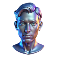 serene vintage serene traditional Portrait of a Man with a Face Made of high quality professional png