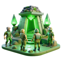 beautiful minimalist vibrant creative A Group of Explorers Discovering a Hidden genuine detailed png