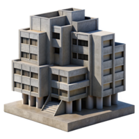 serene contemporary vibrant rustic Brutalist Apartment Complex Exposed detailed detailed png