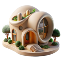 wonderful rustic vibrant minimalist Organic Architecture Home Flowing Curves premium original png