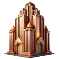 serene abstract magnificent artistic Art Deco Skyscraper Intricate Geometric high resolution genuine png