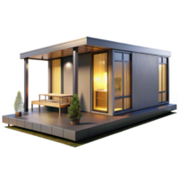 vibrant creative Prefabricated modular home, minimalist design, customizable modules, studio lighting, modern architecture style authentic png