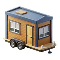vibrant abstract Tiny house on wheels, compact design, minimalist interior, natural surroundings, tiny house movement style high quality png