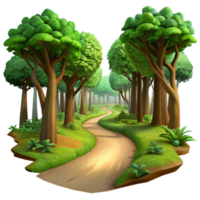 vibrant rustic Winding Dirt Path Through Lush high quality png