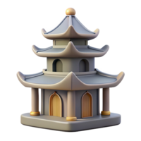 serene artistic Buddhist temple, serene and minimalist design, soft natural light, peaceful and contemplative high quality png