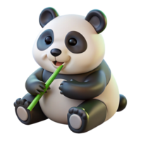 elegant vintage A Giant Panda Munching on Bamboo Soft genuine png