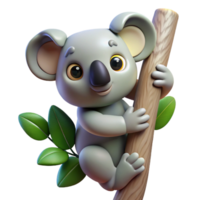 magnificent traditional A curious koala clinging to a eucalyptus tree, soft natural light, Australian outback setting original png