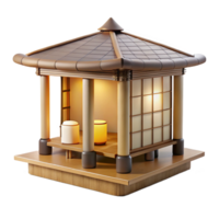 magnificent abstract dramatic contemporary A Minimalist Japanese Tea House Made of high resolution authentic png