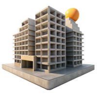 impressive traditional impressive vintage A Brutalist Concrete Apartment Complex professional high resolution png