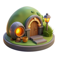 stunning contemporary serene modern A Cozy Hobbit Hole Built Into a Grassy genuine high quality png