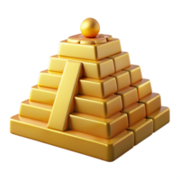 extraordinary minimalist serene contemporary A Towering Ziggurat Made of Polished Gold detailed premium png