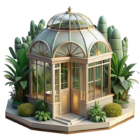 dramatic modern wonderful artistic An Art Nouveau Greenhouse Filled with 4K authentic png