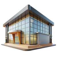 magnificent artistic A Sleek Modern Museum with Large Glass authentic png