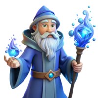 beautiful creative A Wise Old Wizard with a Long White Beard genuine png