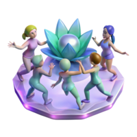 beautiful rustic A Group of Playful Pixies Dancing in a high quality png
