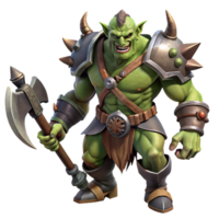 vibrant contemporary A Fierce Orc Warrior with War Paint and high quality png