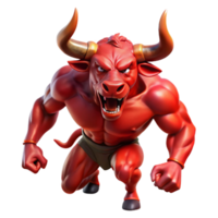 vibrant vintage A Fearsome Minotaur with the Head of a exclusive png