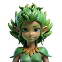 dramatic modern A Serene Dryad with Bark Like Skin and high quality png