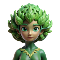 wonderful vintage A Serene Dryad with Bark Like Skin and 4K png