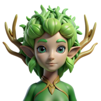 dramatic rustic A Serene Dryad with Bark Like Skin and exclusive png
