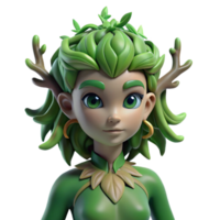 impressive abstract A Serene Dryad with Bark Like Skin and original png