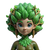 extraordinary abstract A Serene Dryad with Bark Like Skin and genuine png