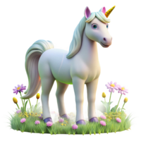 vibrant vintage A Graceful Unicorn with a Pearly White genuine png
