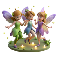 stunning traditional stunning classic A Group of Playful Fairies Dancing in a high quality exclusive png