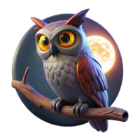 impressive modern beautiful classic A Wise Old Owl with Luminous Amber Eyes professional high quality png