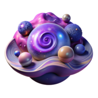 magnificent creative A cosmic landscape of swirling nebulae and distant galaxies, glowing with vibrant colors, in a space art, abstract style high resolution png