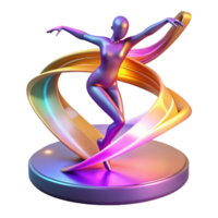 impressive traditional A dynamic, abstract representation of dance, using flowing lines and vibrant colors, illuminated by stage lighting, in an Art Deco style genuine png