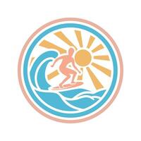 Clean Surfer and Ocean Design vector