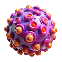 serene classic A microscopic view of cellular structures, rendered in vibrant colors and intricate details, illuminated by fluorescent light, in a scientific, abstract style exclusive png