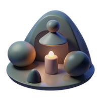 wonderful minimalist A melancholic, abstract representation of loneliness, using muted colors and isolated shapes, lit by a single, dim light, in a surrealist style detailed png