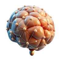 dramatic minimalist A complex, abstract representation of the human brain, using interconnected lines and glowing nodes, illuminated by neural activity, in a scientific, abstract style high resolution png