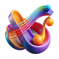 wonderful artistic An abstract representation of music, using flowing lines and vibrant colors, illuminated by stage lighting, in a jazz-inspired style premium png