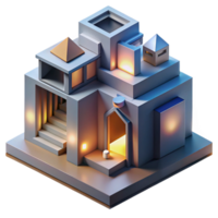 impressive creative An abstract representation of architecture, using geometric shapes and strong lines, illuminated by dramatic lighting, in a Brutalist architectural style genuine png