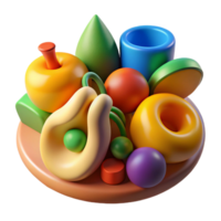 wonderful creative An Abstract Representation of Food Using premium png