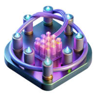 wonderful rustic Intricate network of fiber optic cables pulsing with data, neon lights, cyberpunk style high resolution png