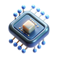 elegant vintage A single, levitating microchip emitting binary code visualized as glowing particles, soft ambient lighting, minimalist style genuine png
