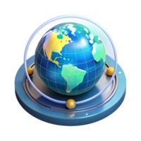 impressive abstract A holographic projection of Earth displaying real-time environmental data, dynamic lighting, infographic style professional png