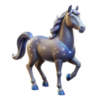 stunning artistic A wise centaur gazing at a celestial constellation, illuminated by starlight, in the style of a Romantic painting professional png