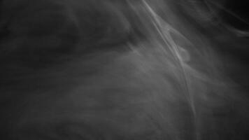 White cloudy smoke on a dark background video